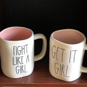 Rae Dunn fight like a girl and get it girl pink